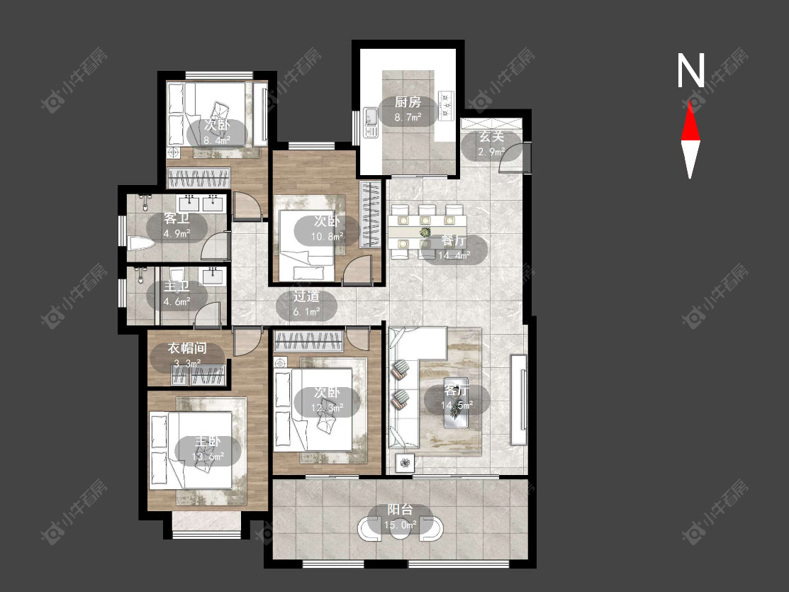 常州泰和之春在售二手房源户型图_小牛看房