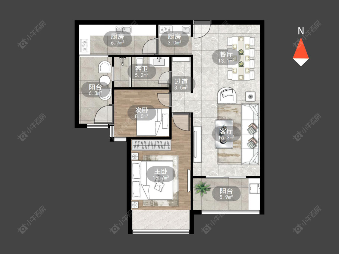 常州星河国际五区在售二手房源户型图_小牛看房