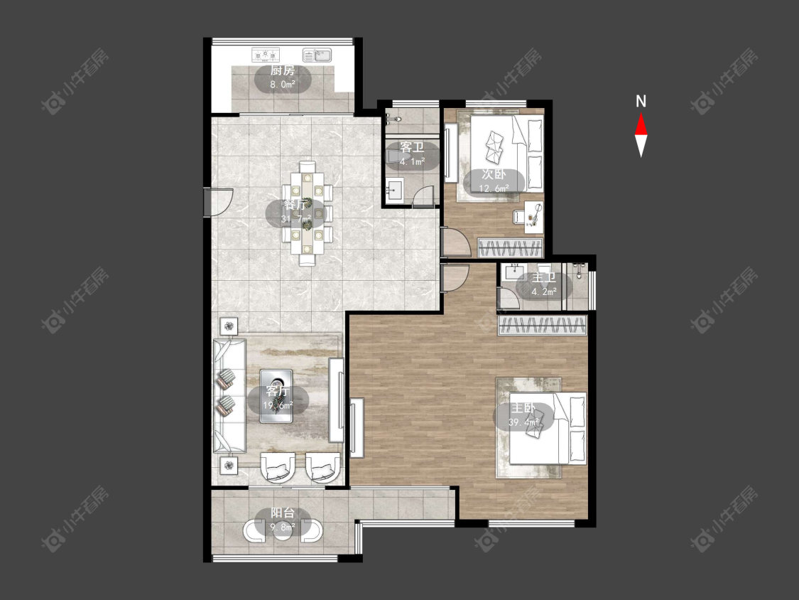 花都嘉园二区房源户型图 常州花都嘉园二区在售二手房源户型图_小牛看房