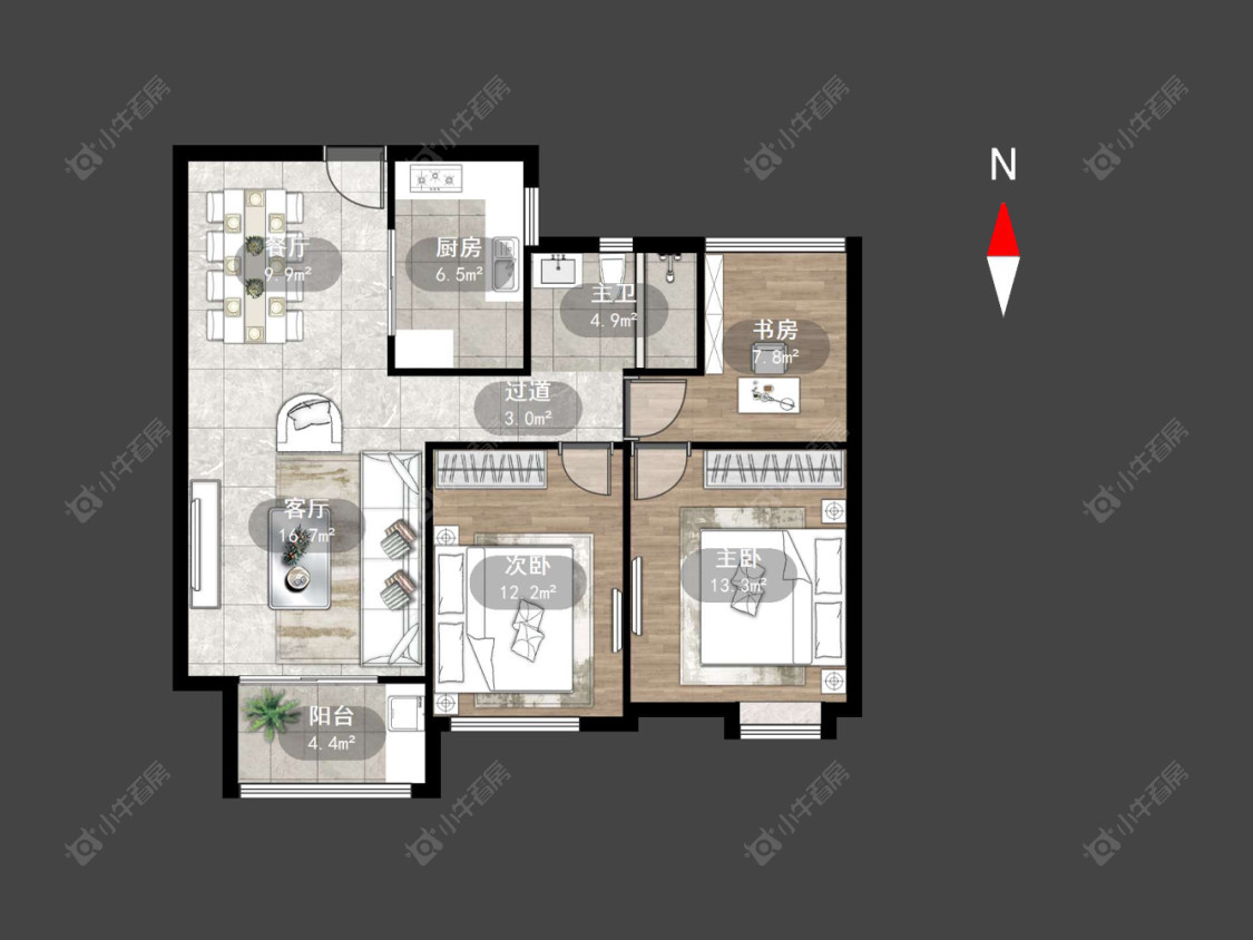 常州天润园在售二手房源户型图_小牛看房