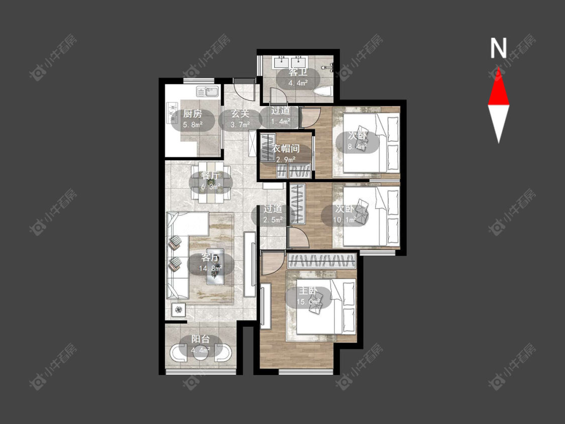 常州阳光龙庭在售二手房源户型图_小牛看房