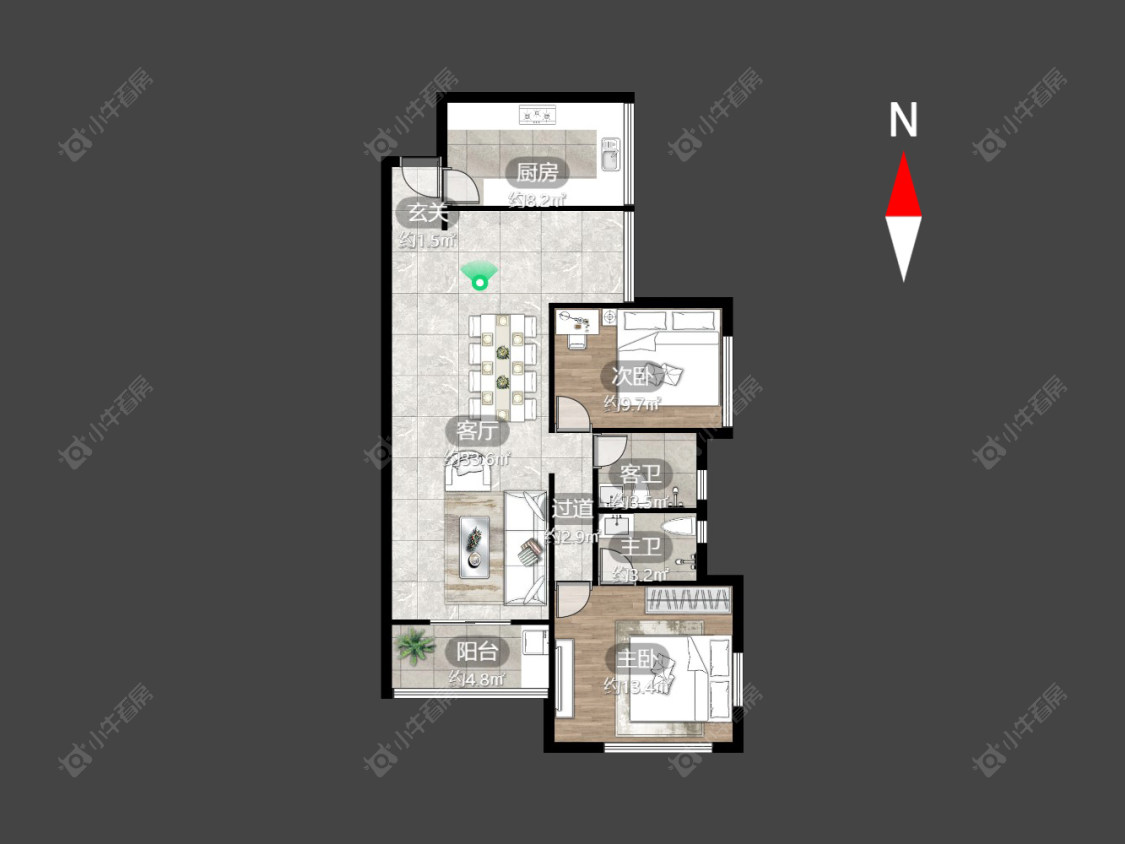 常州御翠园在售二手房源户型图_小牛看房
