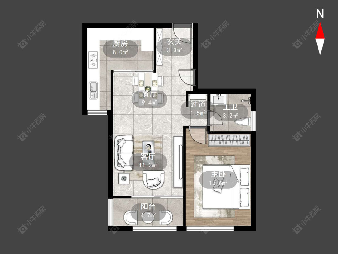 常州雨润城在售二手房源户型图_小牛看房