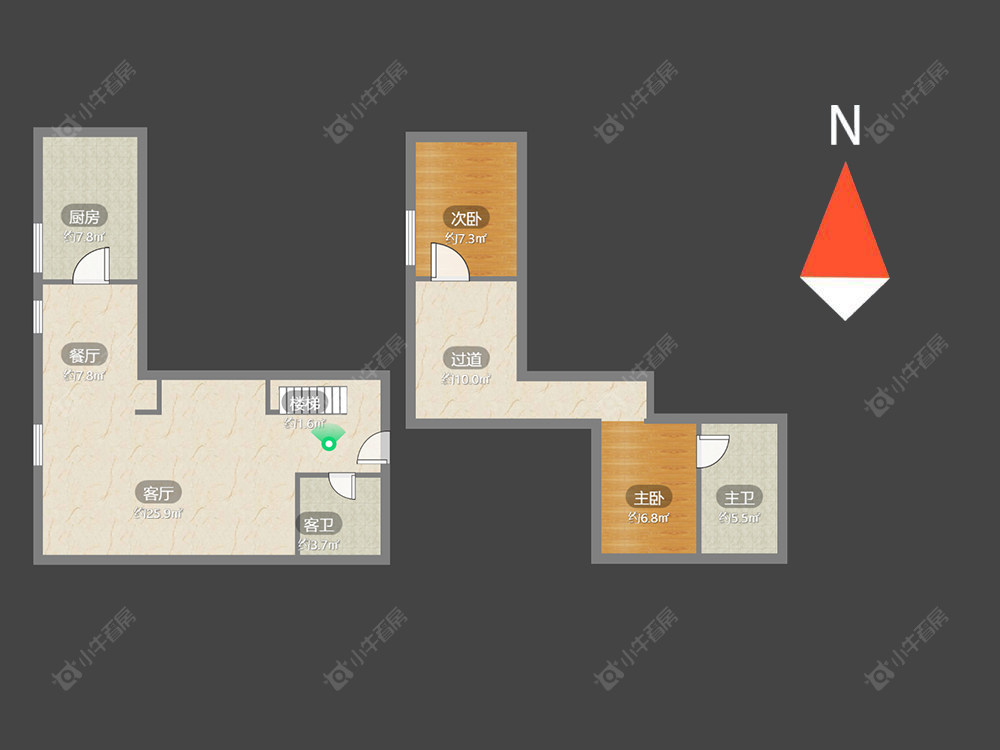 常州吾悦广场全能家公寓在售二手房源户型图_小牛看房