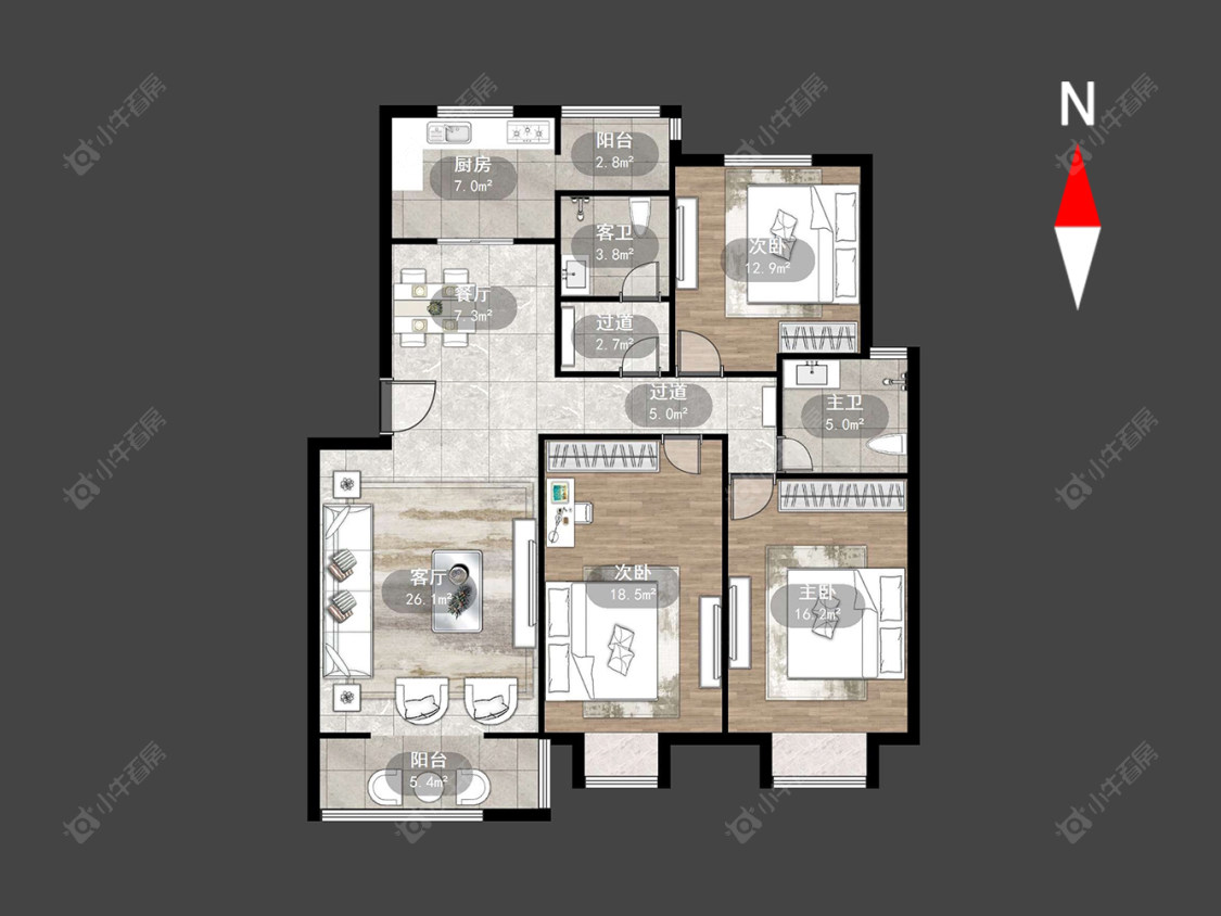 常州青龙苑北区在售二手房源户型图_小牛看房