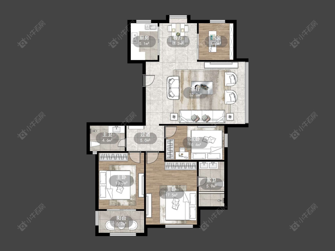 丹阳江南人家在售二手房源户型图_小牛看房