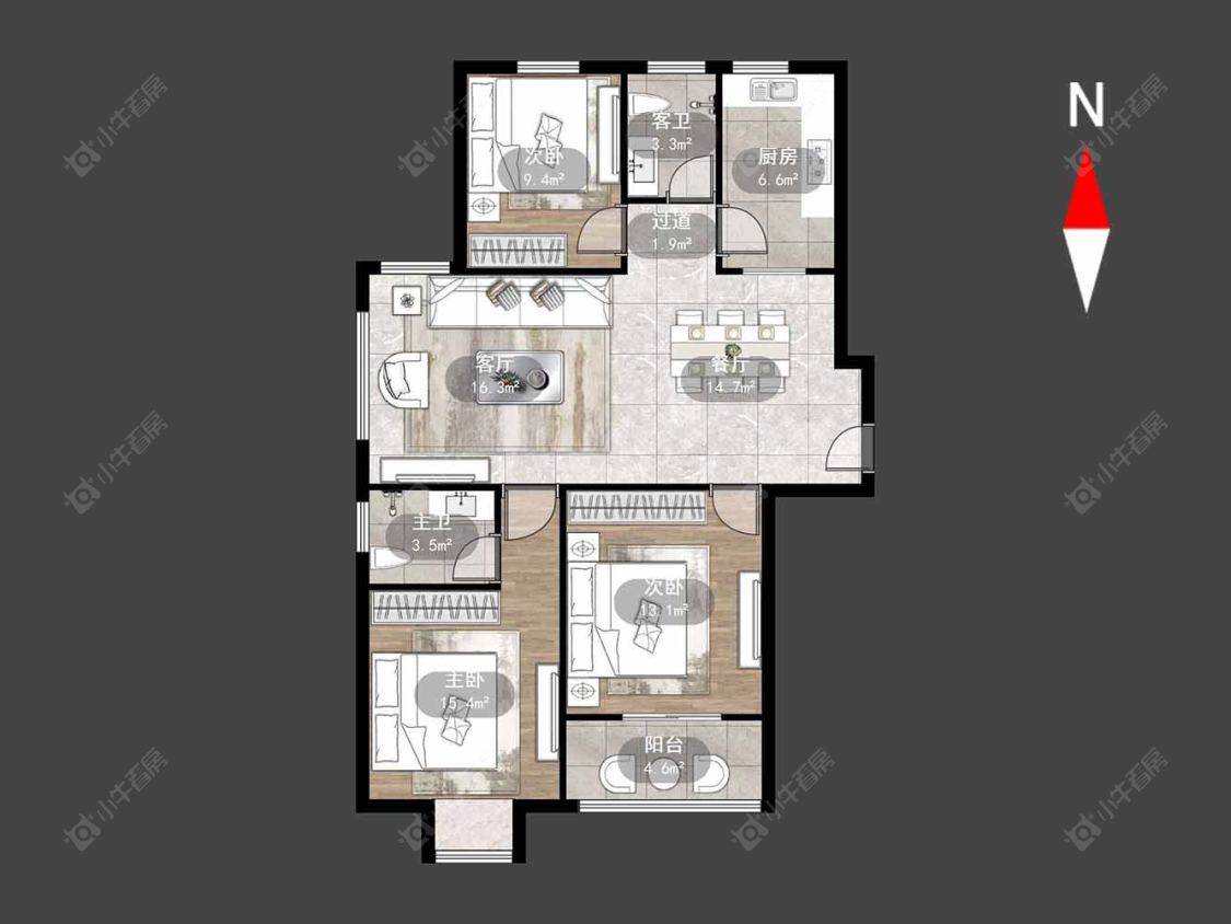 常州南湖家苑在售二手房源户型图_小牛看房