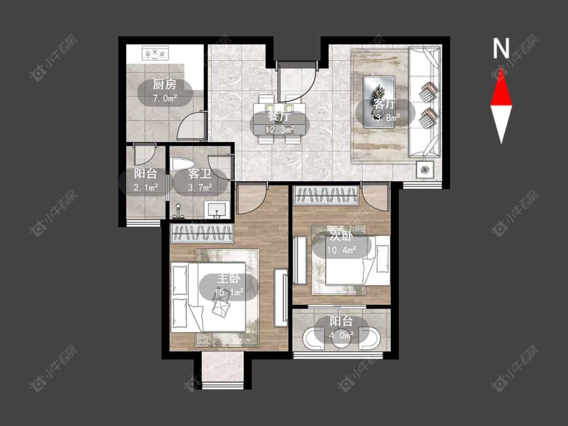 常州南湖家苑在售二手房源户型图_小牛看房