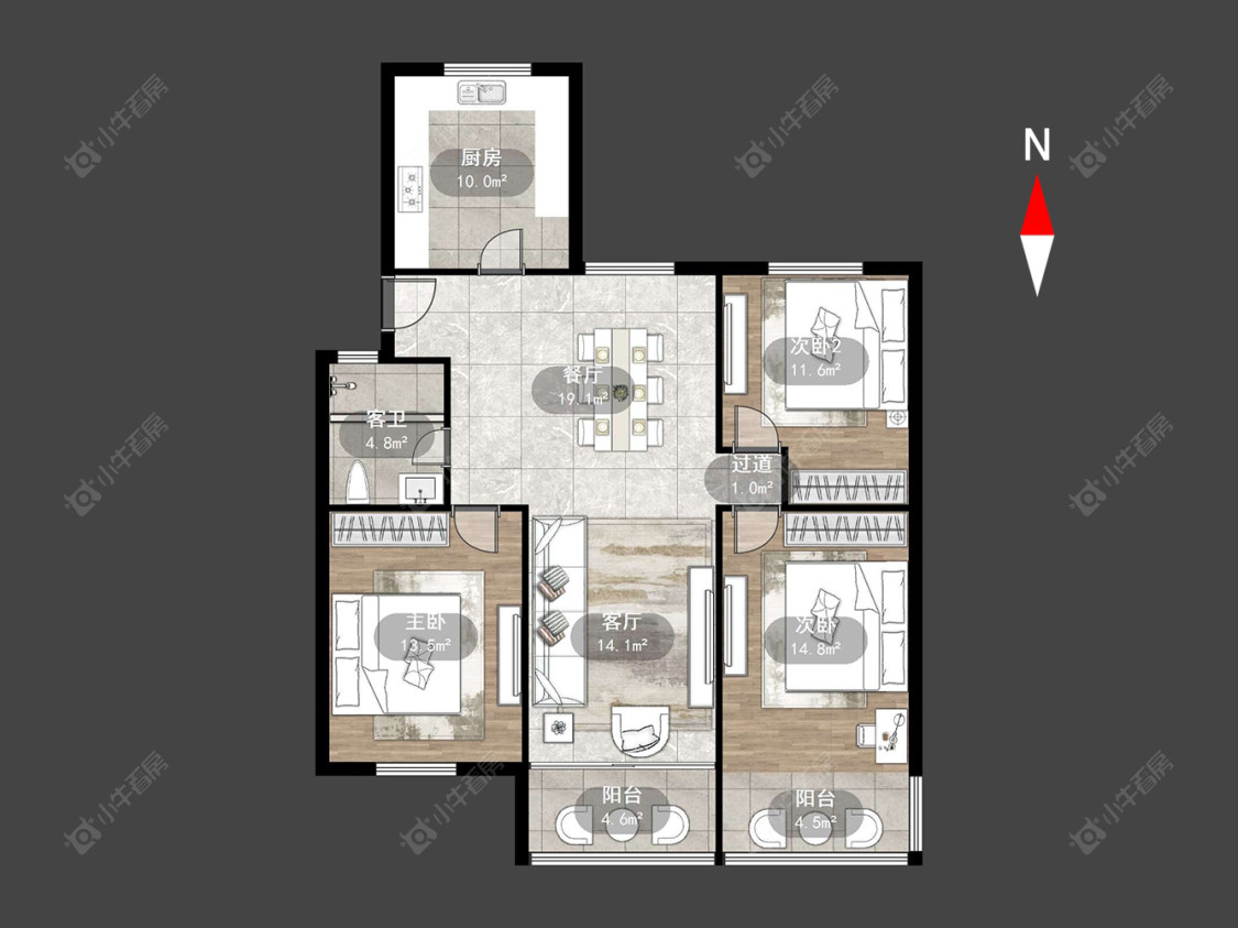 常州翠竹新村北区在售二手房源户型图_小牛看房