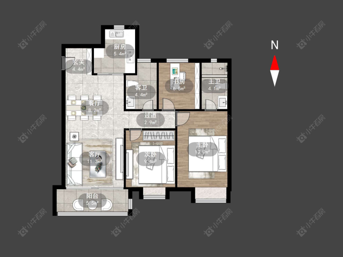 常州天奕云著在售二手房源户型图_小牛看房
