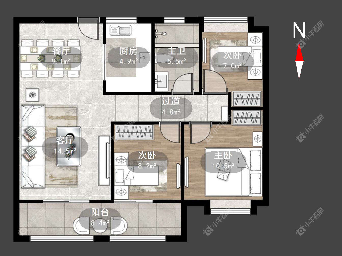 常州锦凤合鸣在租房源户型图_小牛看房