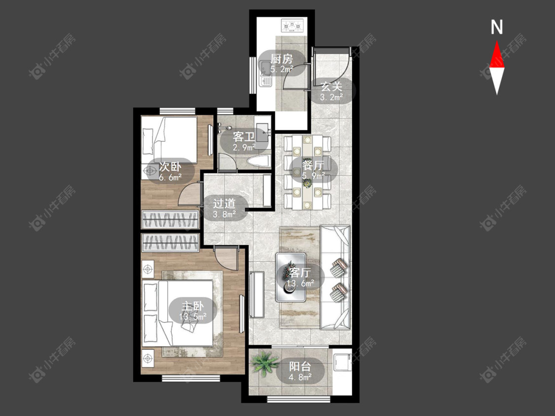 常州横麓雅居在售二手房源户型图_小牛看房