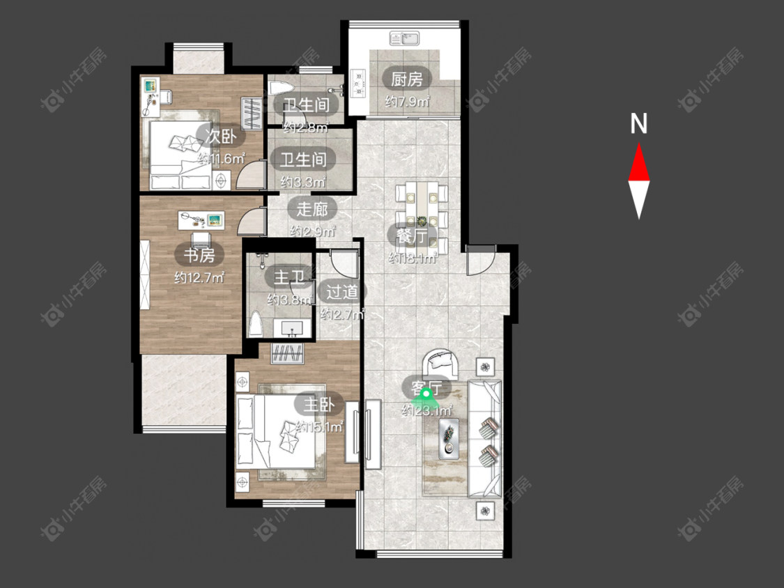 常州丽景花园在售二手房源户型图_小牛看房