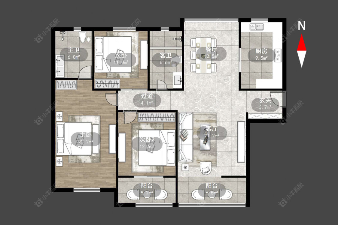常州吾悦广场北区在售二手房源户型图_小牛看房