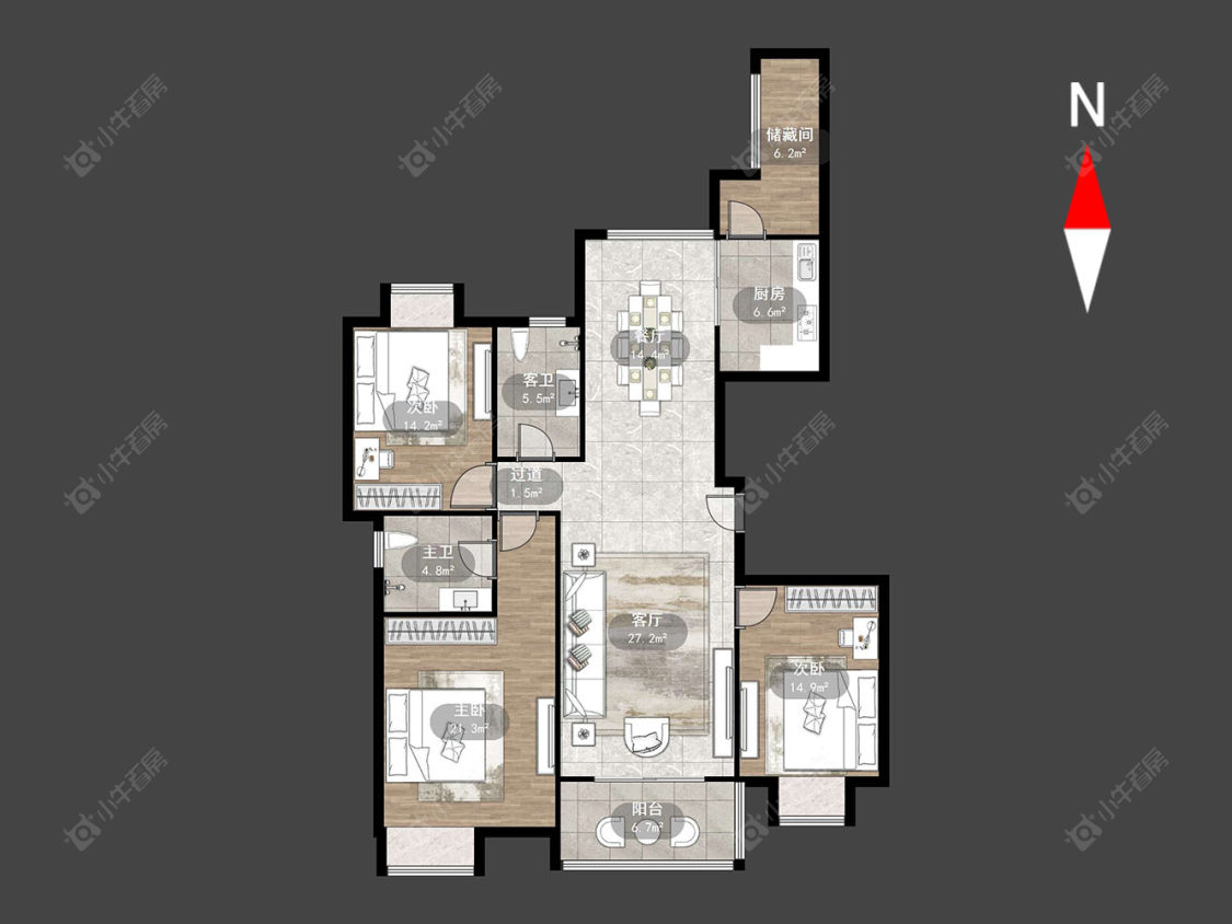 常州文渊居在售二手房源户型图_小牛看房