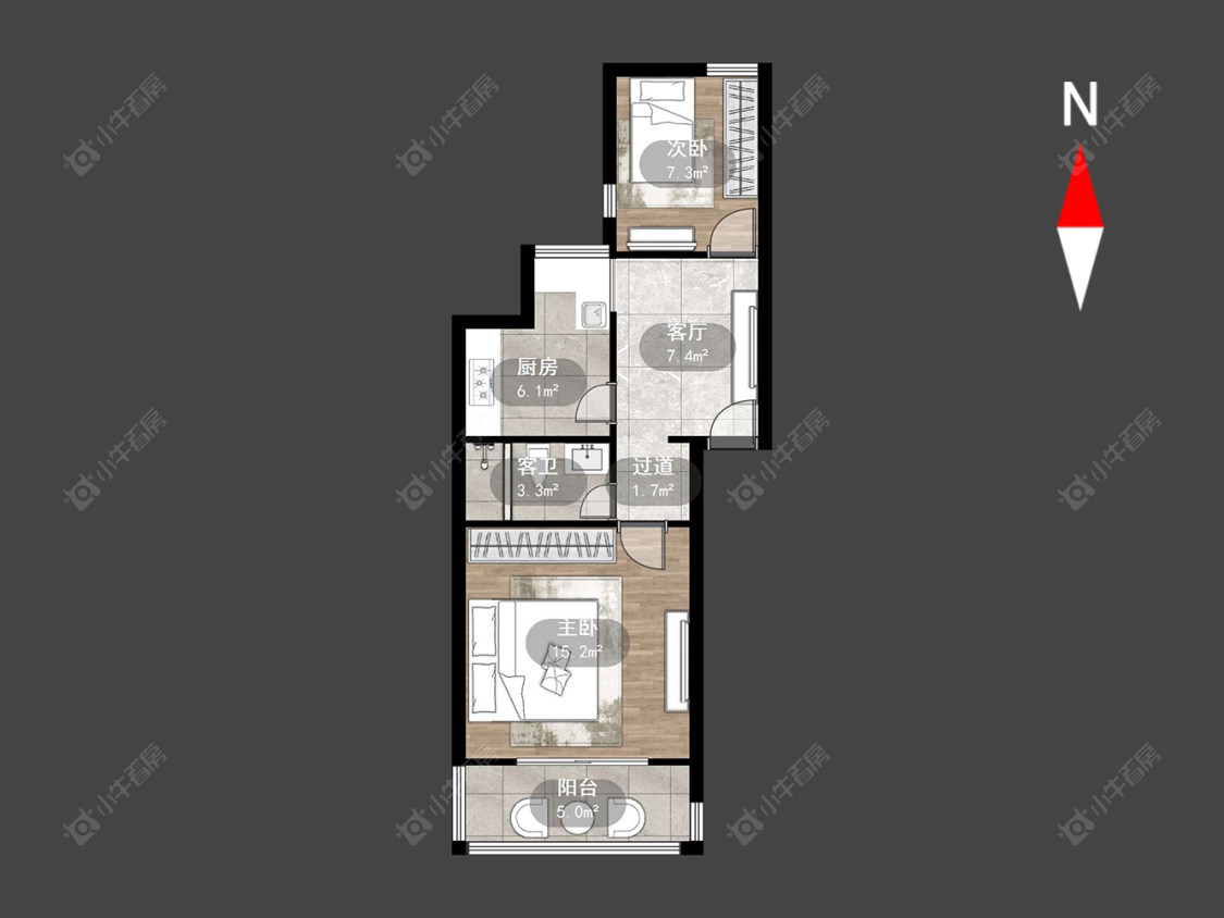 常州勤业四村北区在售二手房源户型图_小牛看房