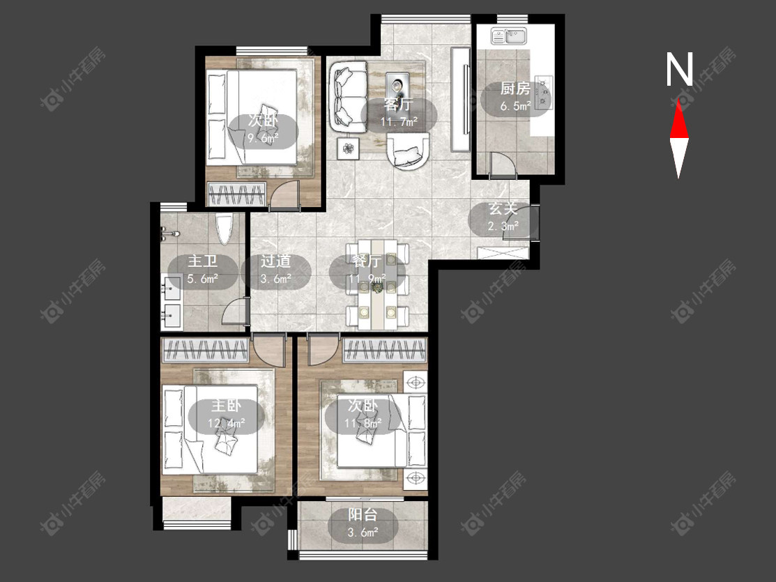 常州东城明居在售二手房源户型图_小牛看房