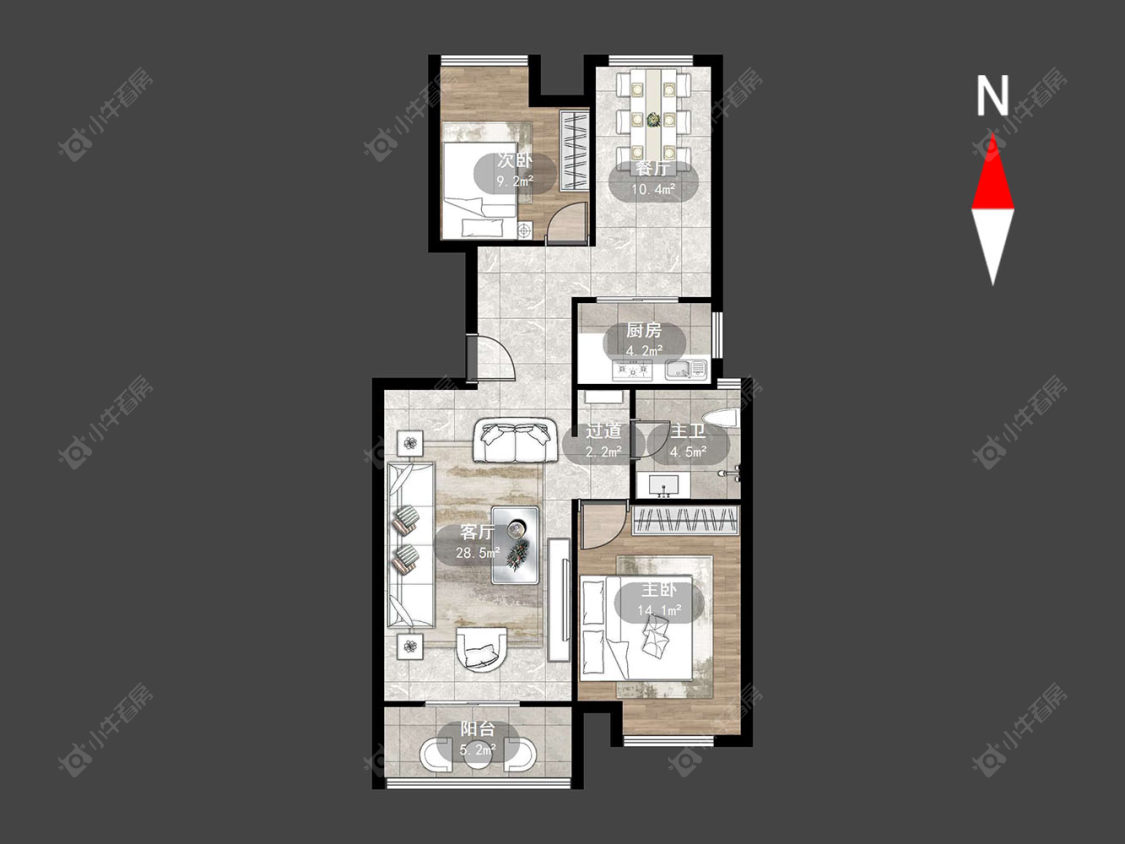 常州新城域一期在售二手房源户型图_小牛看房