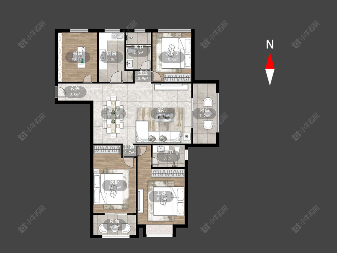 常州大名城西区在售二手房源户型图_小牛看房