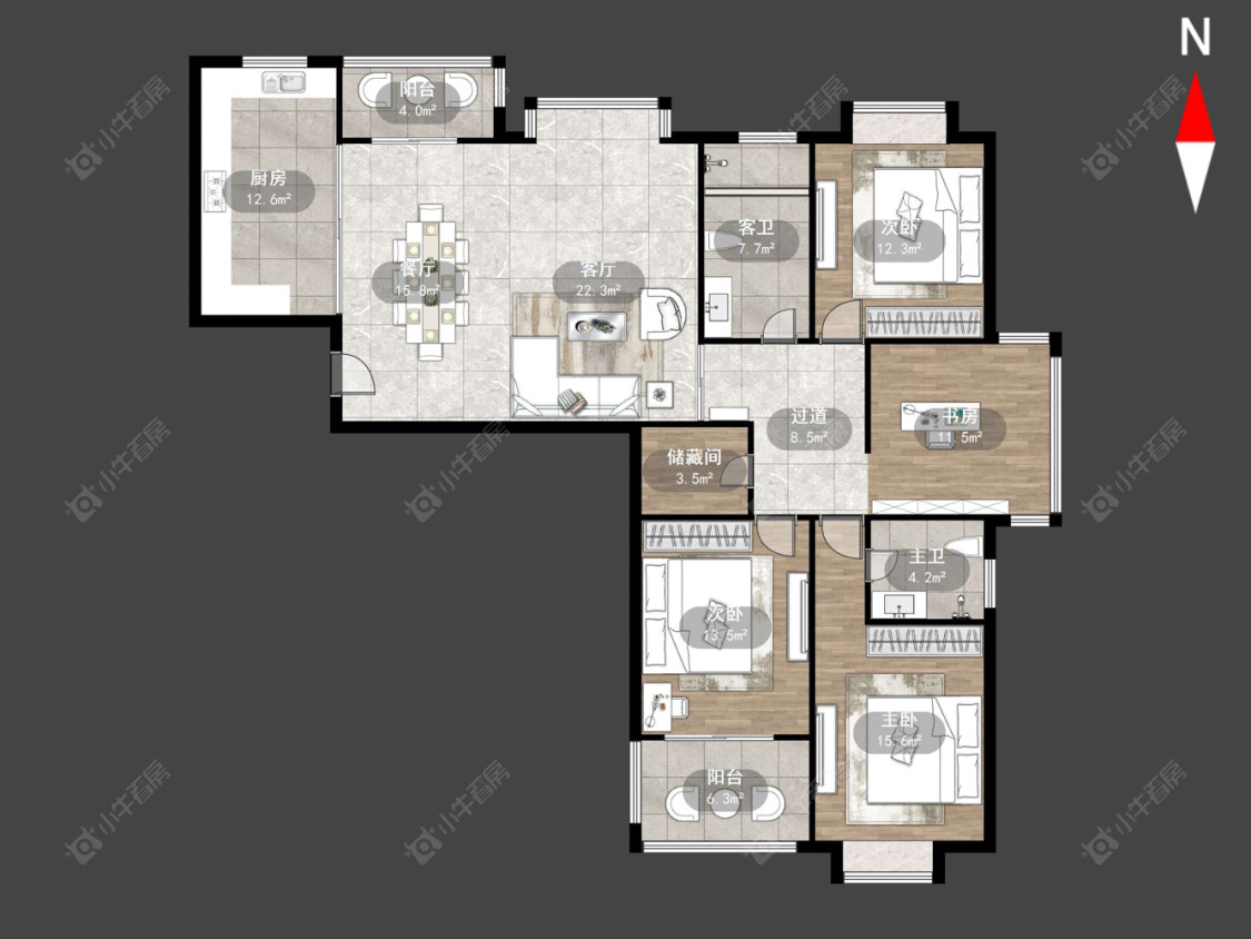 常州天王堂新寓在售二手房源户型图_小牛看房