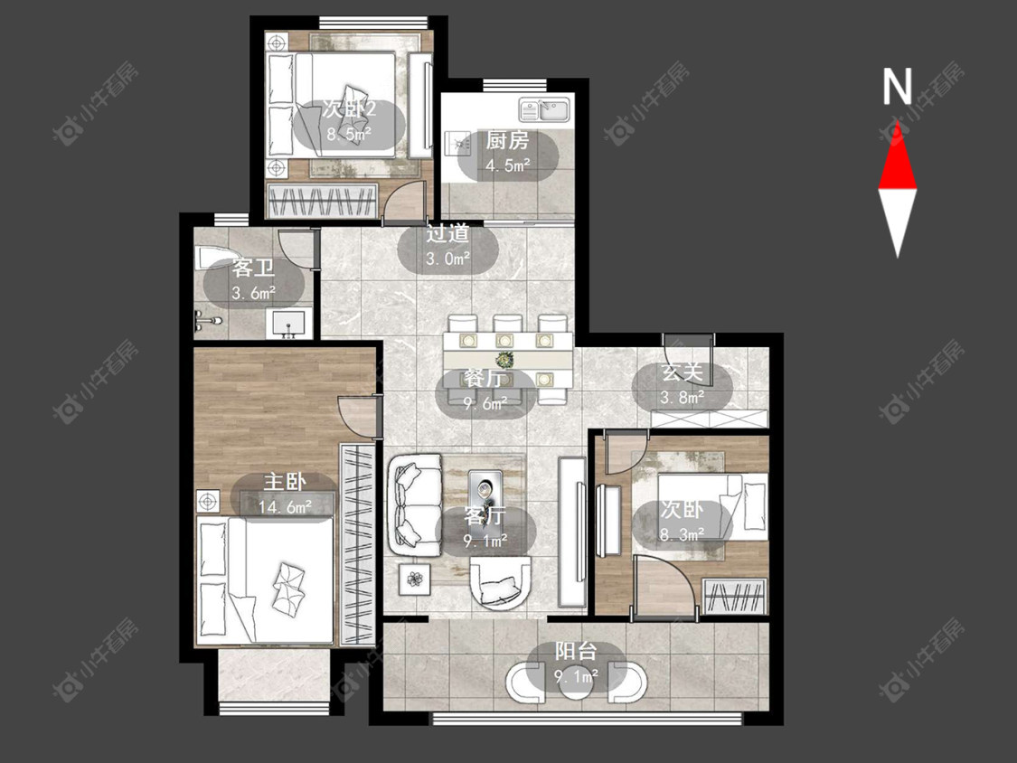 常州华润万象府在售二手房源户型图_小牛看房