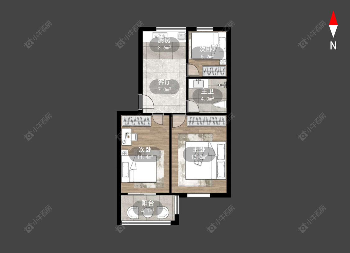 常州工人新村南在售二手房源户型图_小牛看房