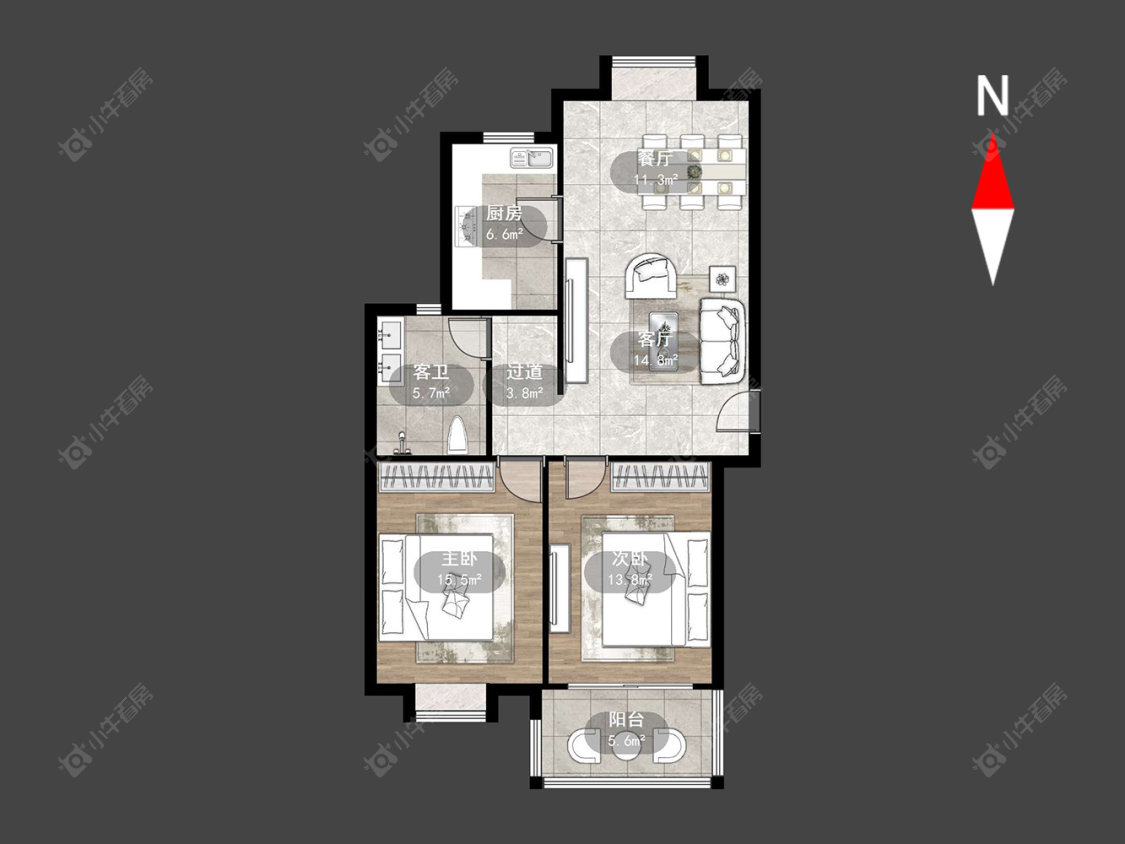常州都市桃源一期在售二手房源户型图_小牛看房