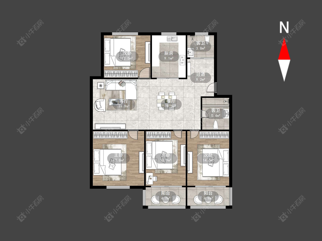 常州藻江花园一期在售二手房源户型图_小牛看房