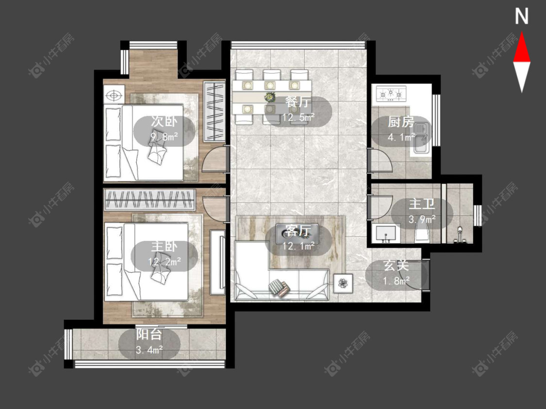常州名骏家园在售二手房源户型图_小牛看房