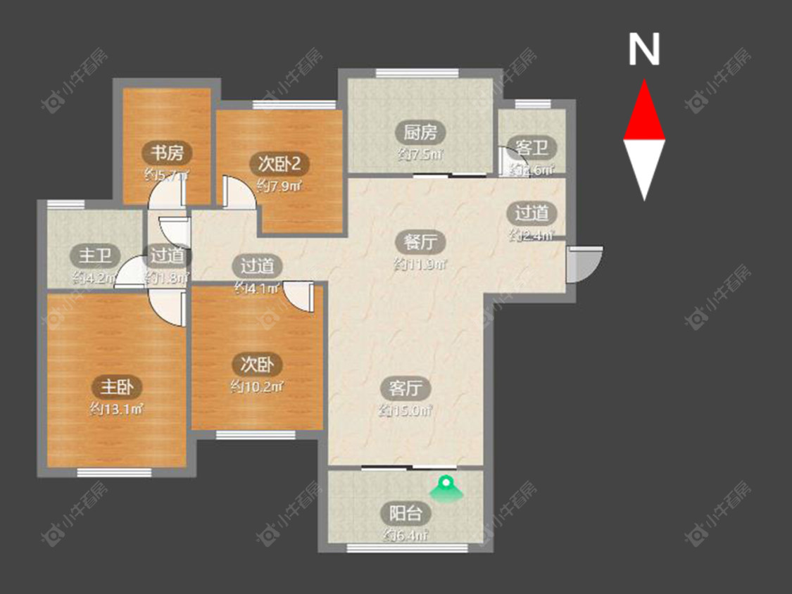 常州嘉禾尚郡在售二手房源户型图_小牛看房