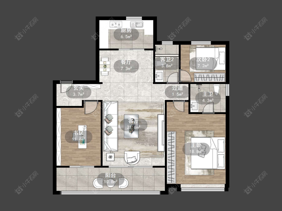 吾悦华府金郡(丹阳)房源户型图 丹阳吾悦华府金郡(丹阳)在售二手房源户型图_小牛看房
