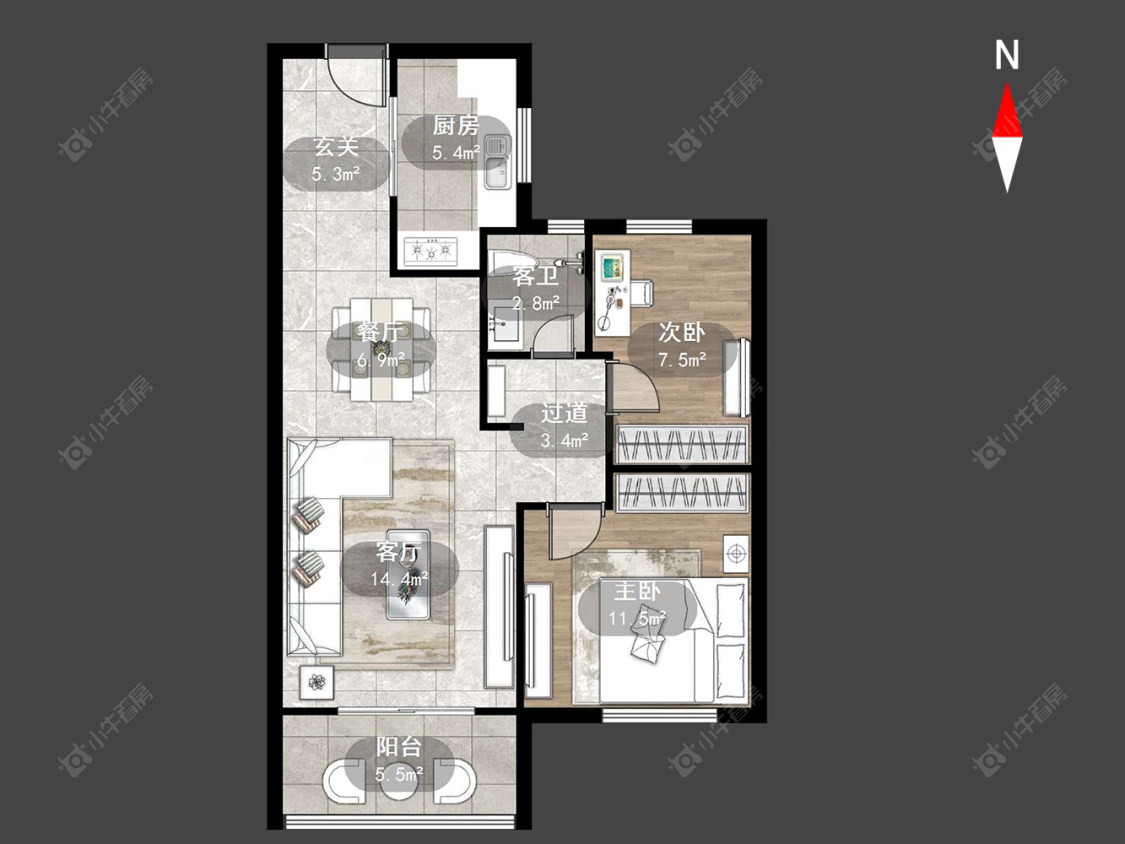 常州东青馨苑在售二手房源户型图_小牛看房