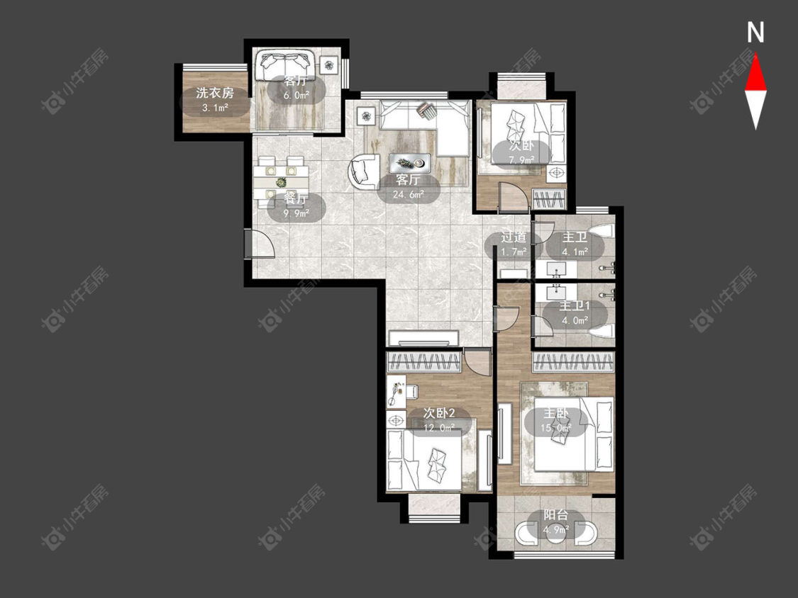 常州星鑫家园一期在售二手房源户型图_小牛看房