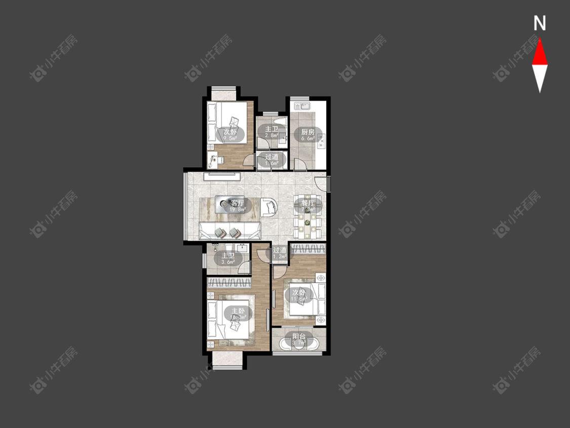 常州松涛苑在售二手房源户型图_小牛看房