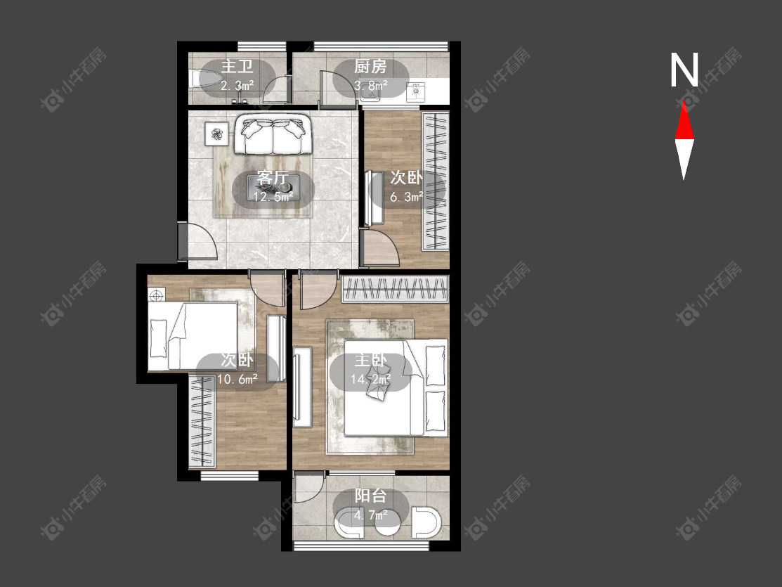 常州丽华二村在售二手房源户型图_小牛看房