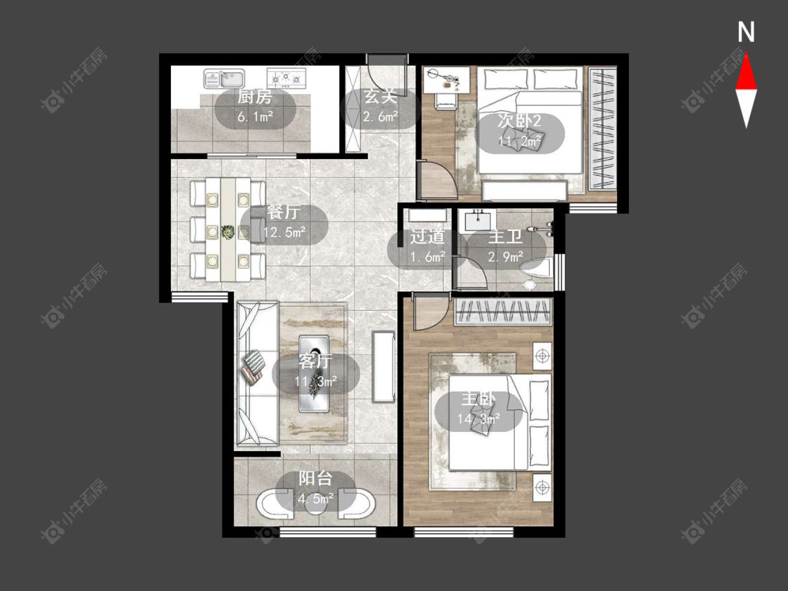 雨润城房源户型图 常州雨润城在售二手房源户型图_小牛看房