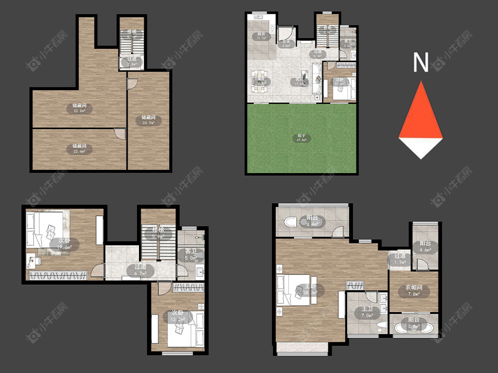 太湖院子房源户型图 常州太湖院子在售二手房源户型图_小牛看房