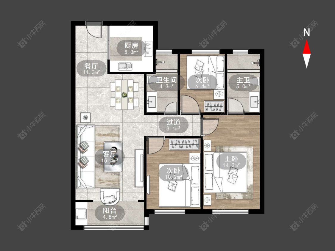 万达光语未来一期房源户型图 常州万达光语未来一期在售二手房源户型图_小牛看房