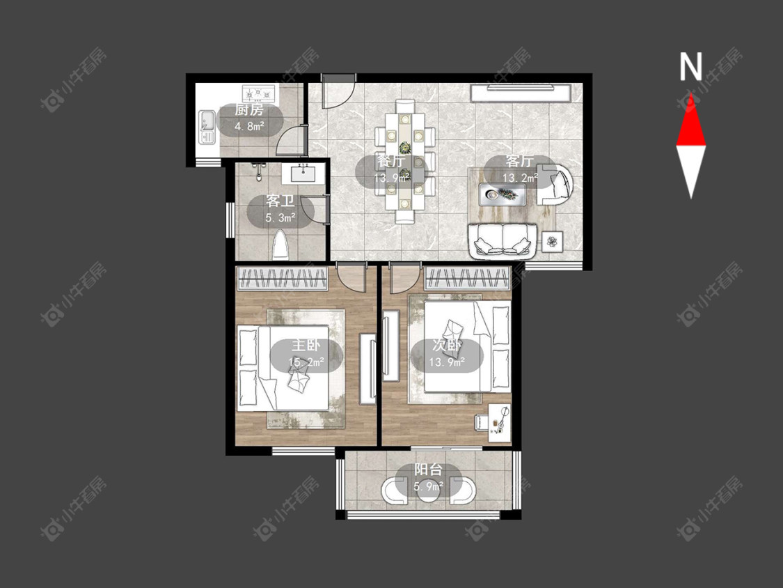 常州中央花园在售二手房源户型图_小牛看房