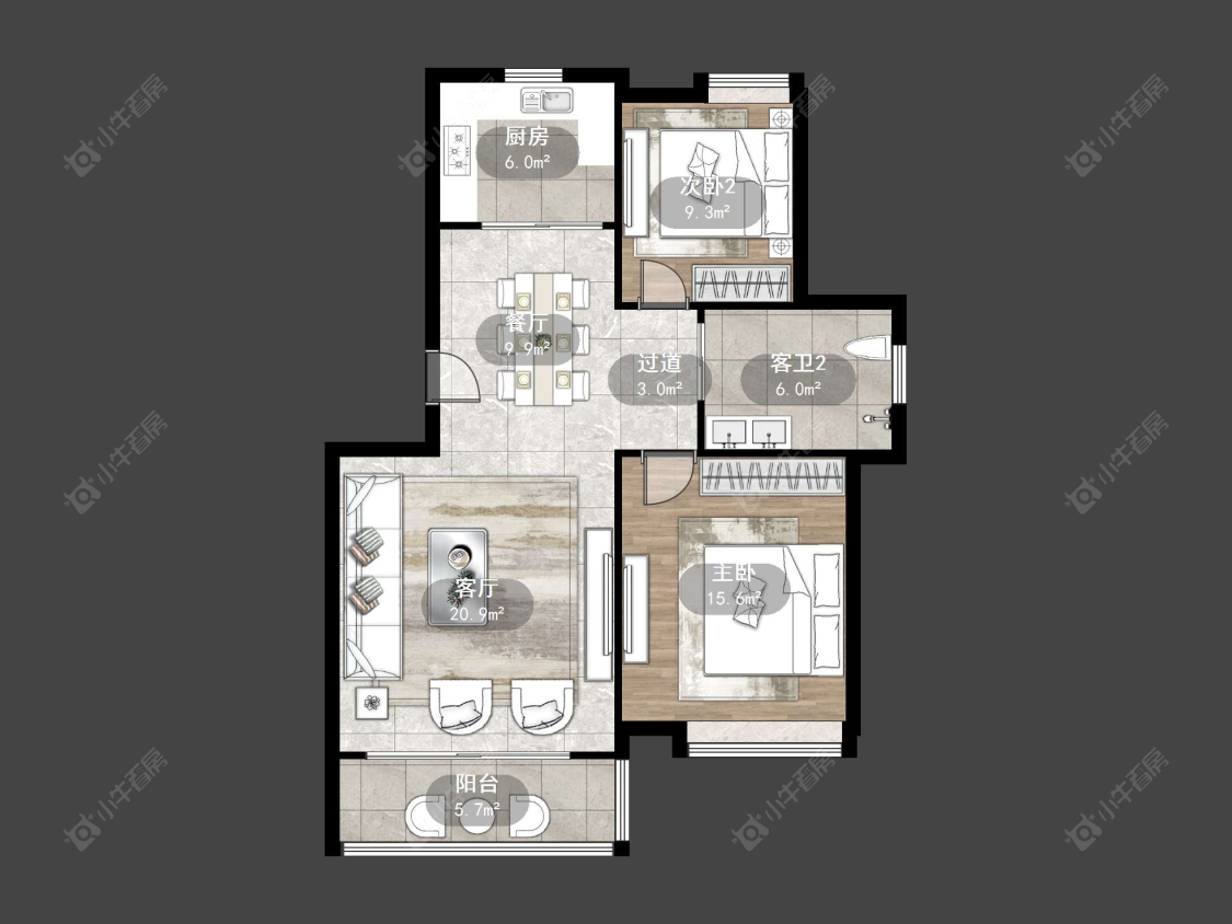 常州锦尚名都在售二手房源户型图_小牛看房