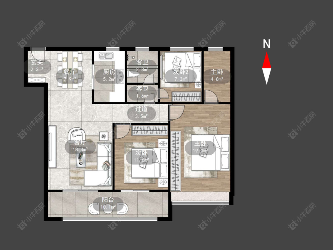 常州百馨西苑六期在售二手房源户型图_小牛看房