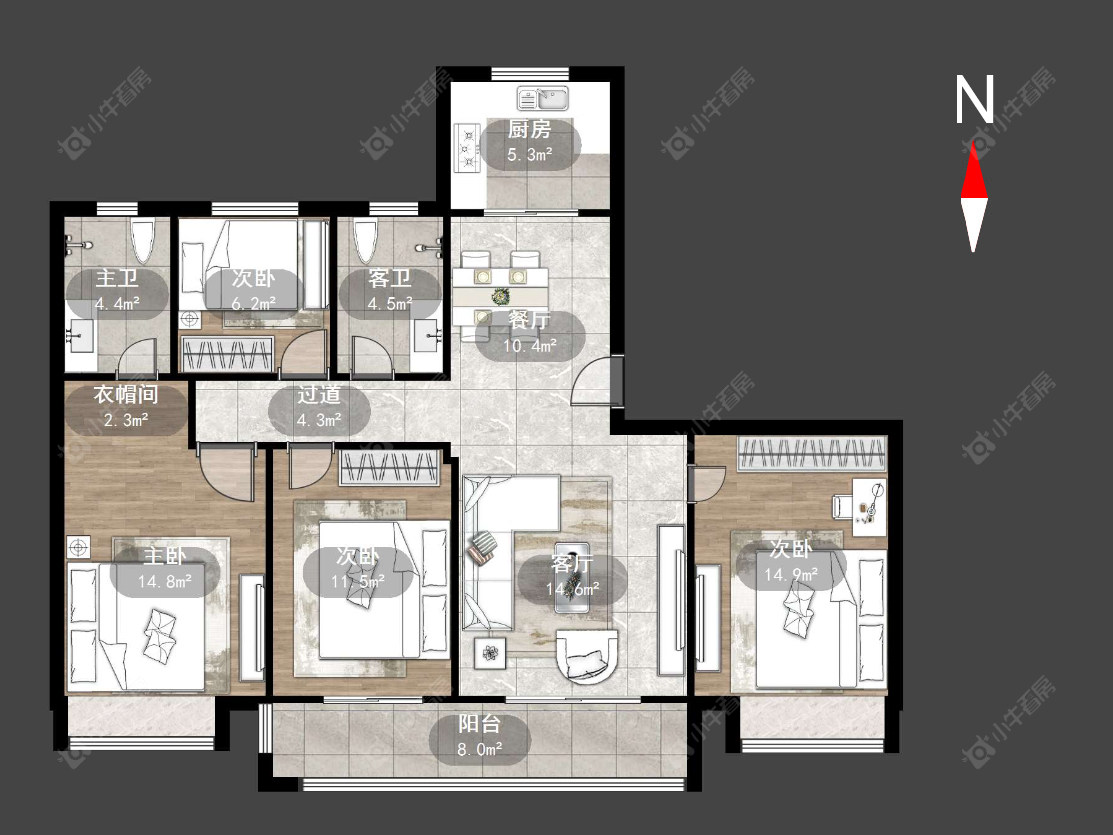 常州龙运天城在售二手房源户型图_小牛看房
