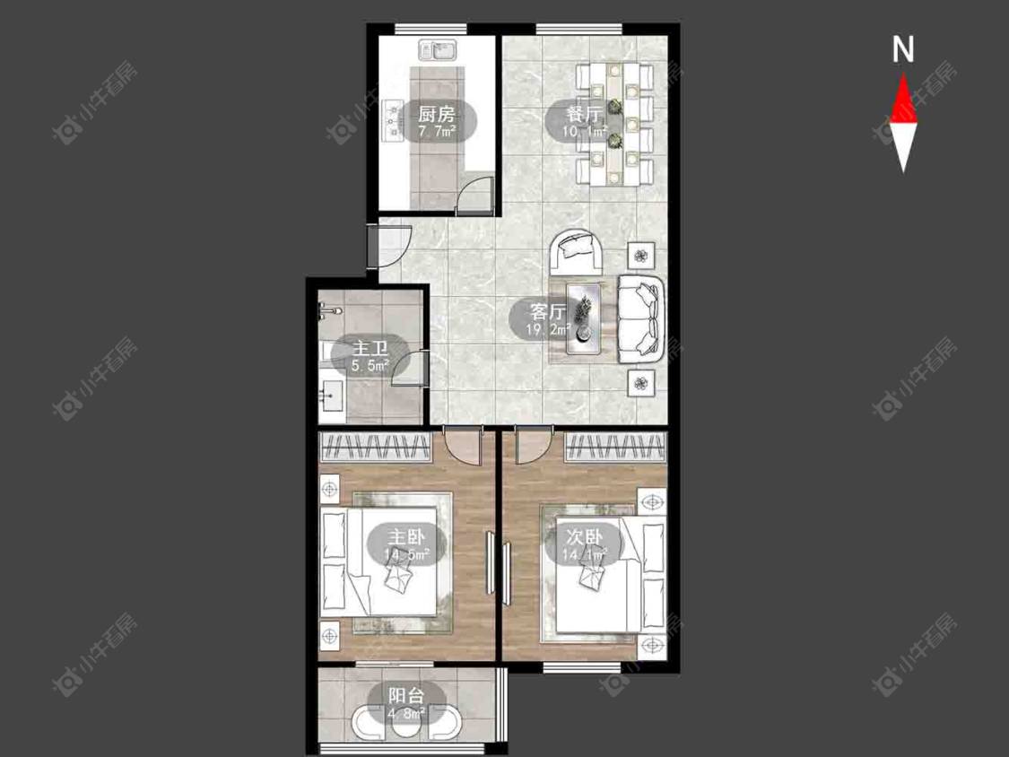 常州站北新村新站北在售二手房房源户型图_小牛看房