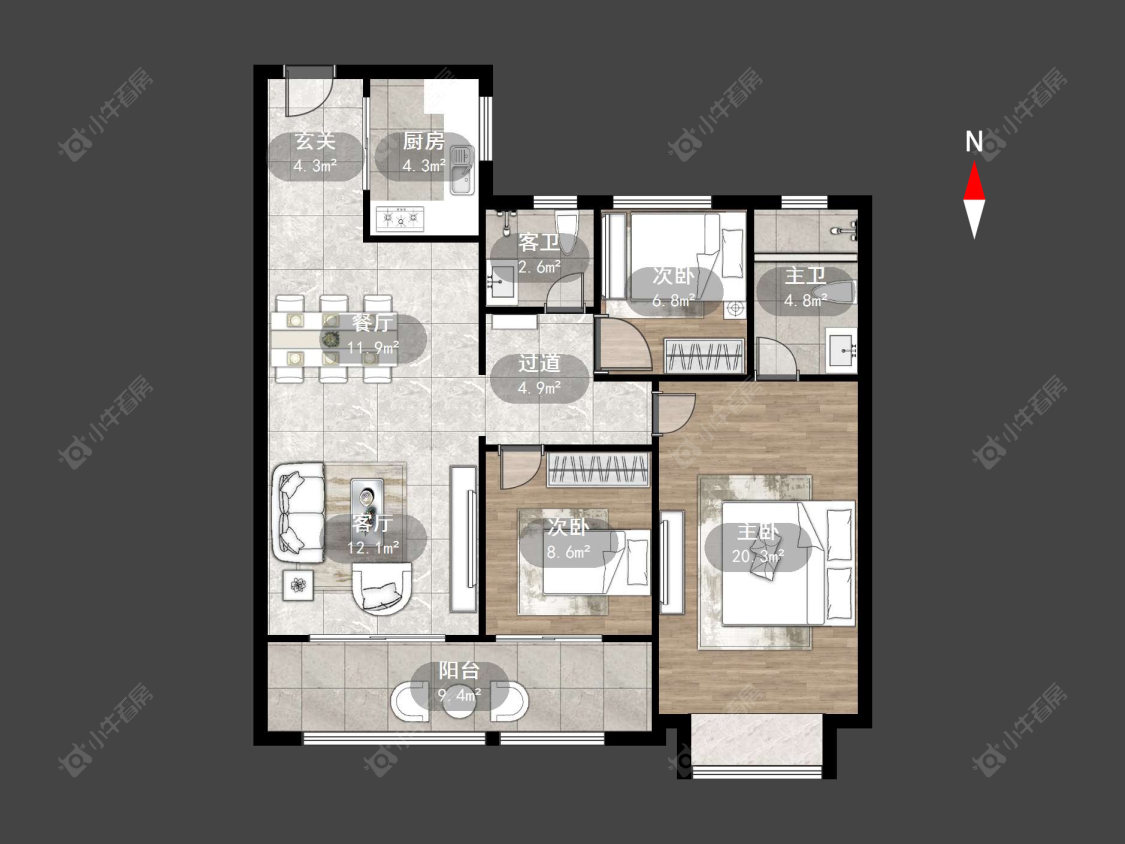 新城金郡(金坛)2区房源户型图 常州新城金郡(金坛)2区在售二手房源户型图_小牛看房