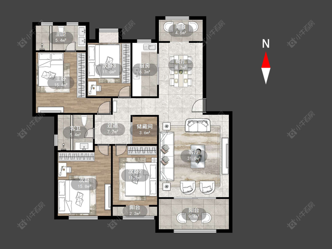 常州大名城西区在售二手房源户型图_小牛看房