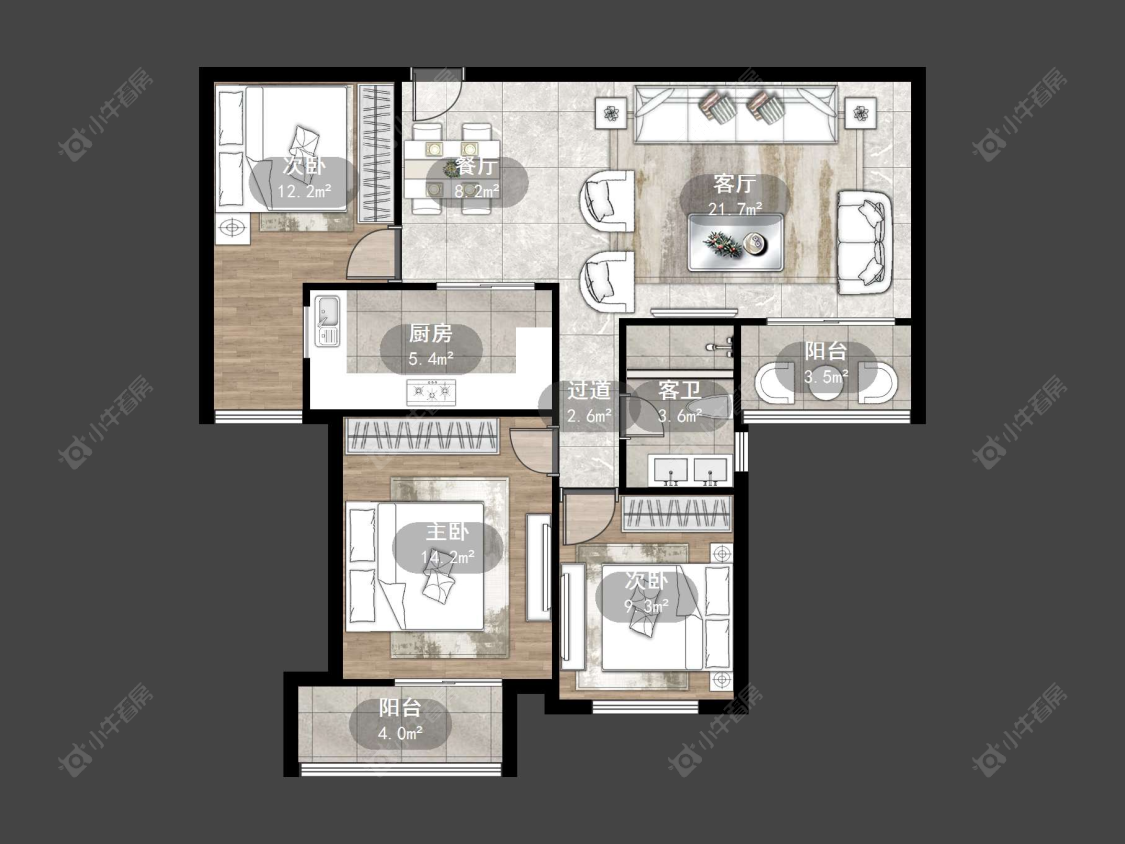 丹阳御河熙岸在售二手房源户型图_小牛看房