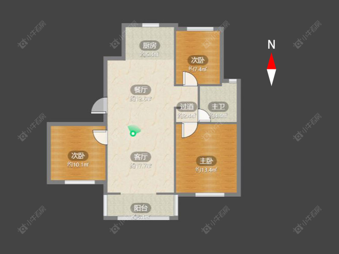 常州新景花苑二期在售二手房源户型图_小牛看房