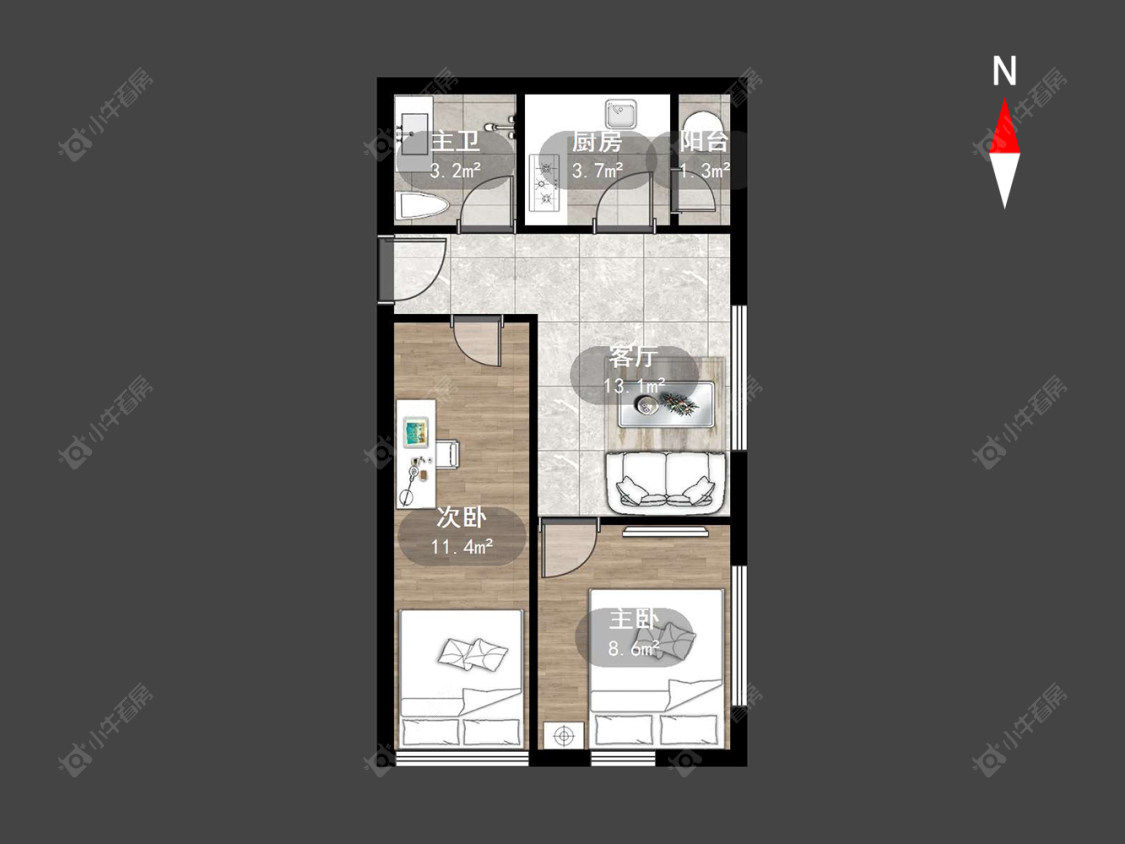 常州桂花园在售二手房源户型图_小牛看房