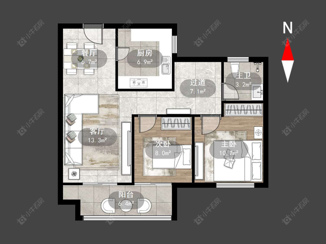 常州观湖名轩在售二手房源户型图_小牛看房
