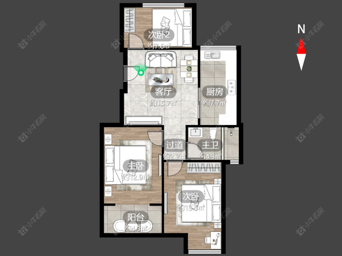 常州怡枫苑在售二手房源户型图_小牛看房